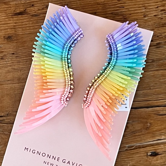 🌺🎉HP🎉🌺 NWT Mignonne Gavigan Madeline Earrings Rainbow Pastel - Picture 13 of 16